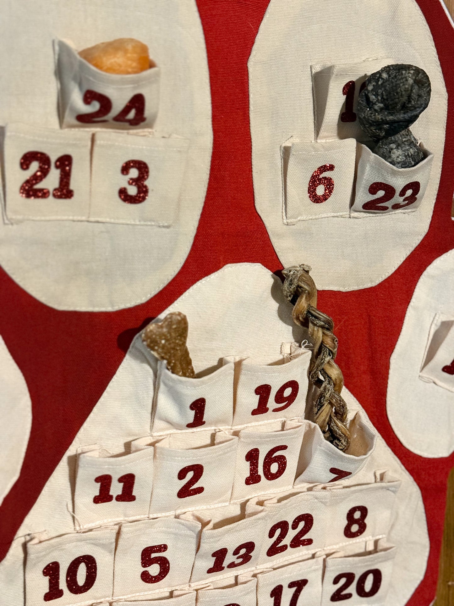 Paw print advent calendar
