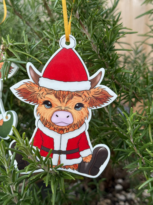 Highland Cow Tree Ornament