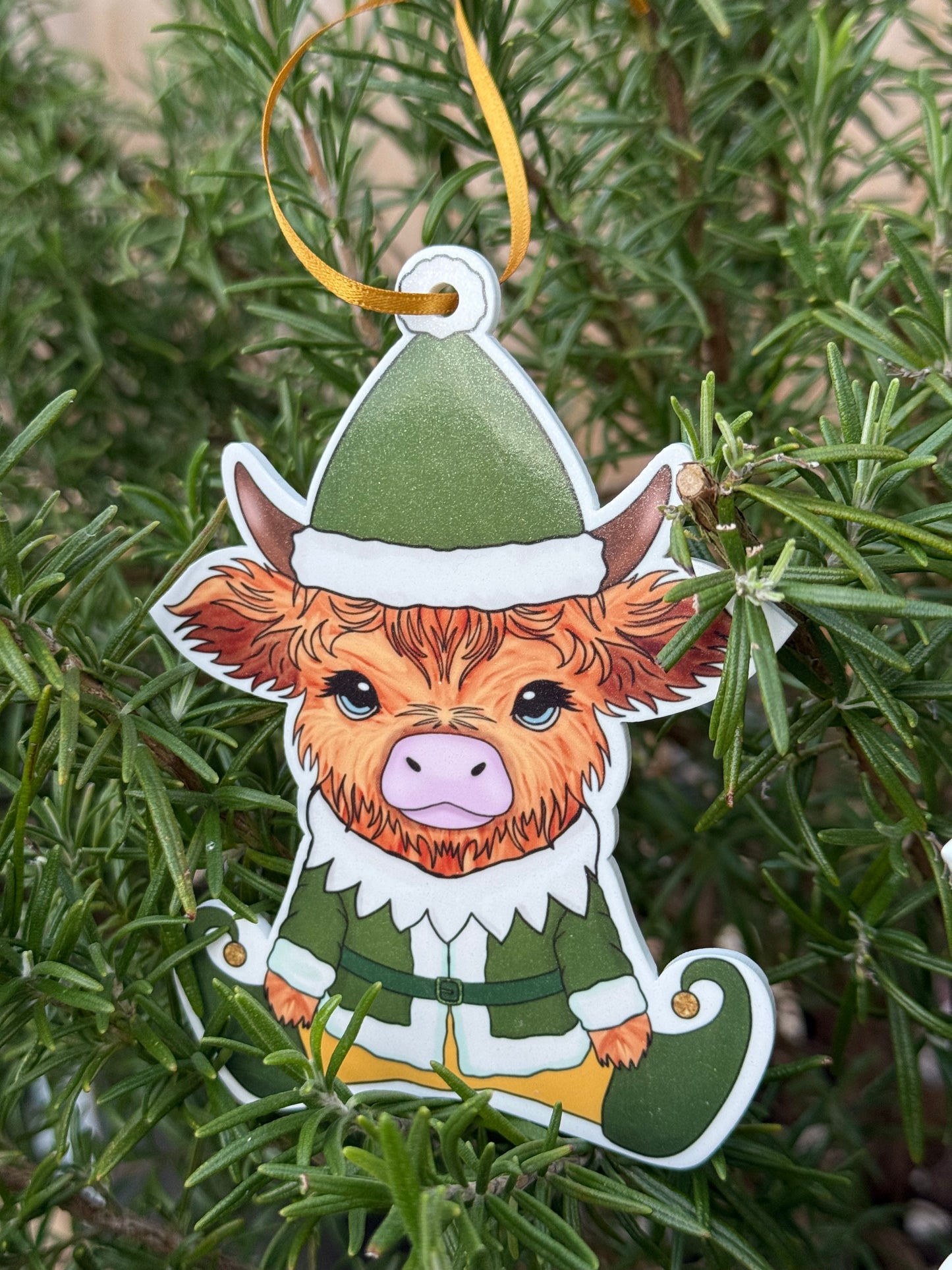 Highland Cow Tree Ornament