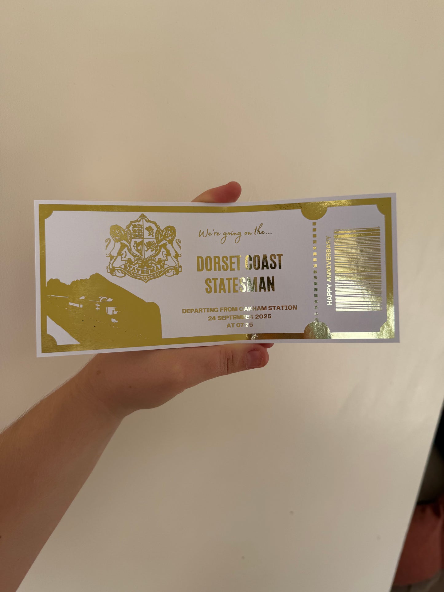 Gold Foiled Custom Ticket