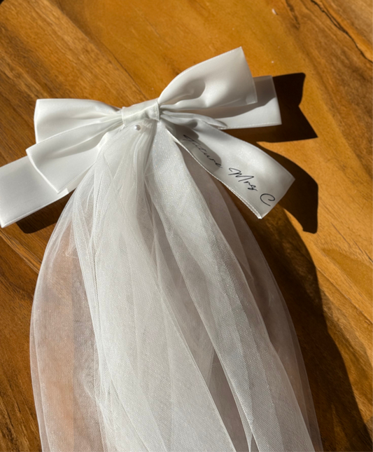 Personalised Veil with Bow