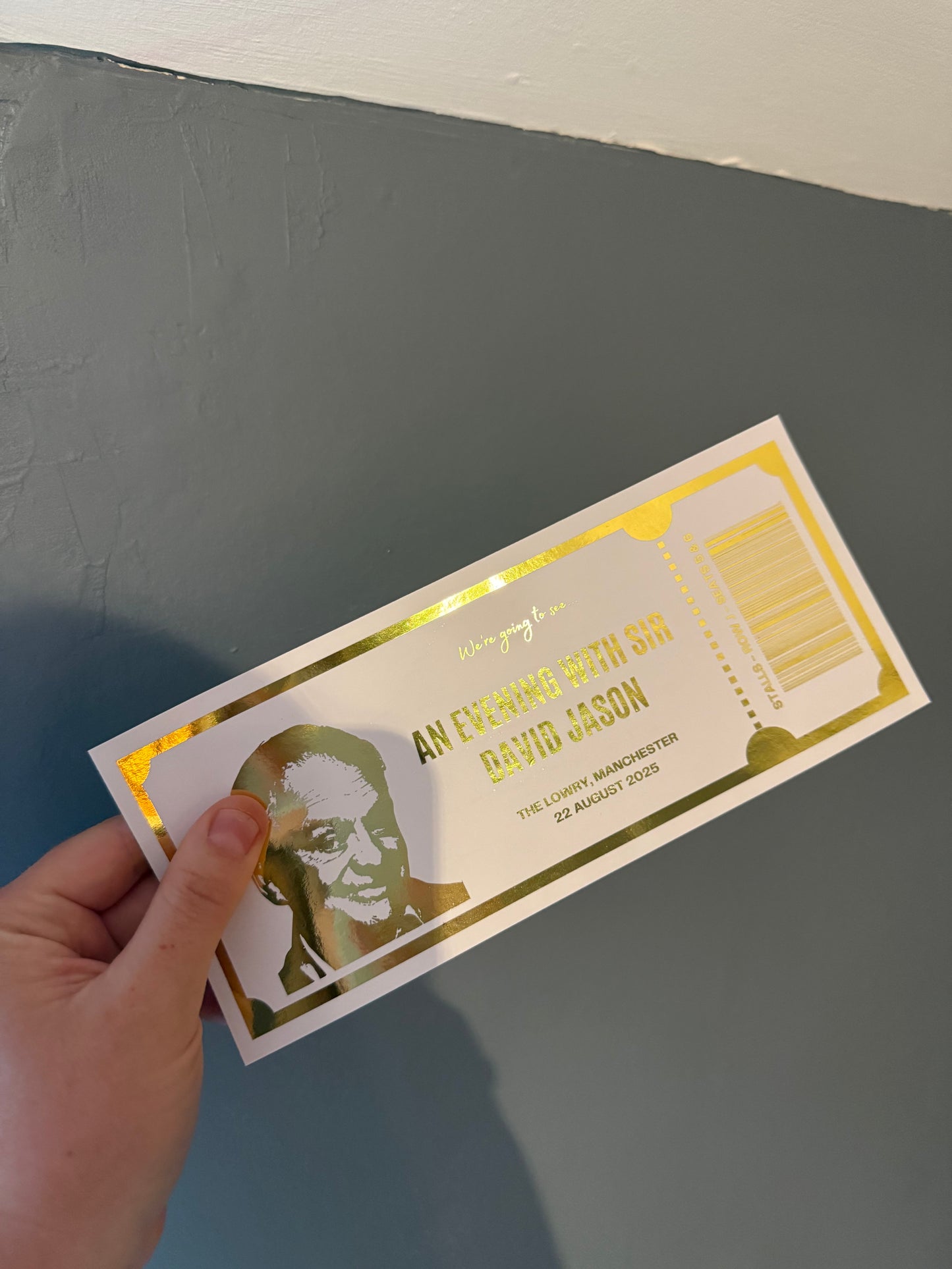 Gold Foiled Custom Ticket